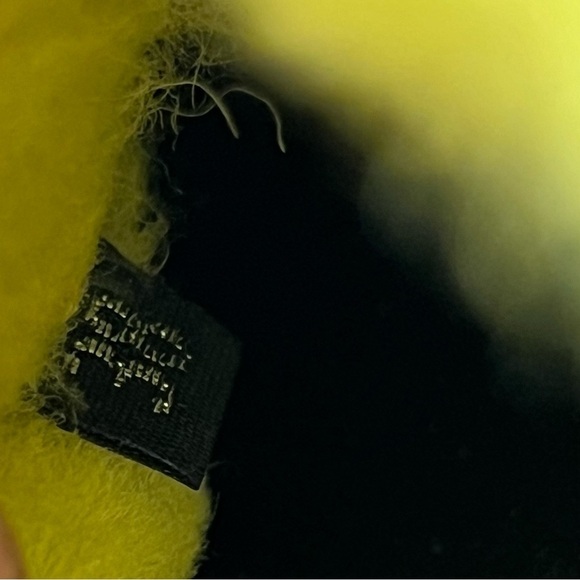 P448 Faux Fur Lined Fanti High Top Sneakers 38 Yellow/Grey Silver $348 - Picture 8 of 10